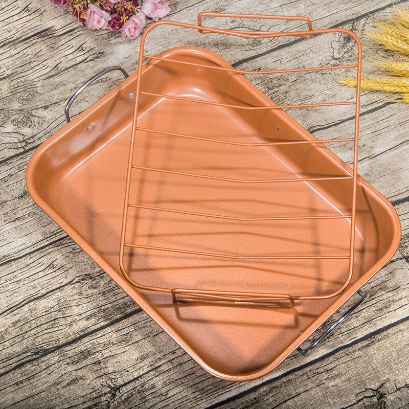 Non-Stick Turkey Roasting Pan with Removable Rack by HitMyNeed