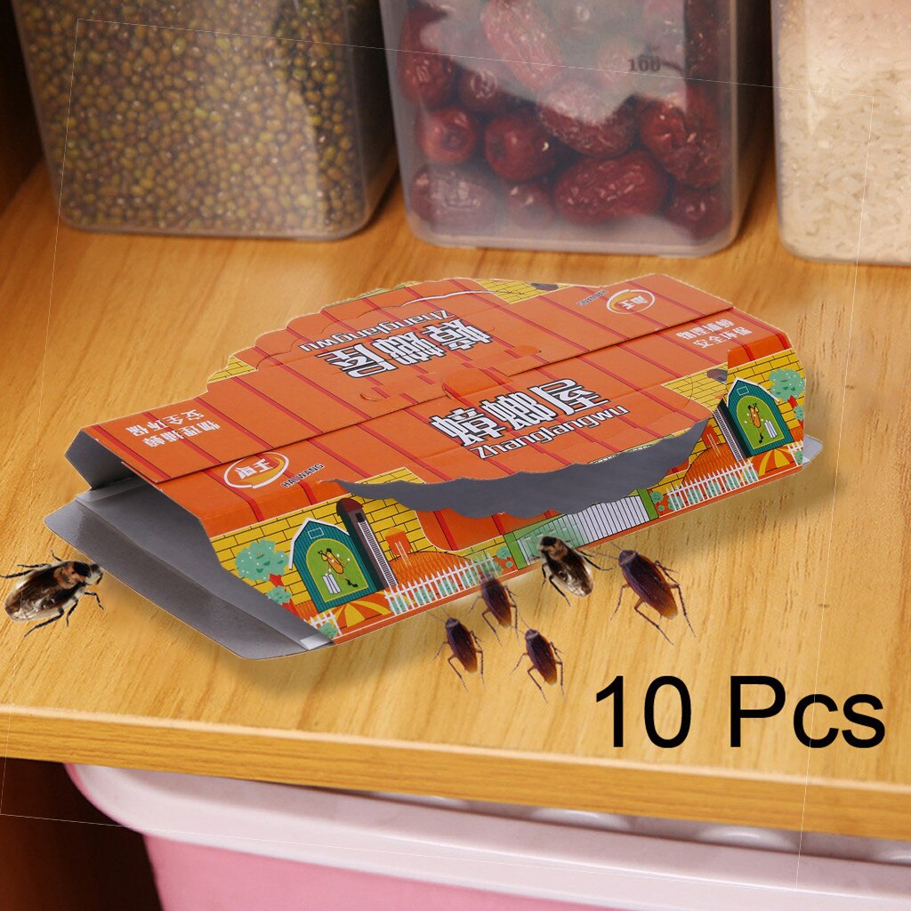 Non-Toxic Cockroach Traps with Bait, 10 Pack by HitMyNeed