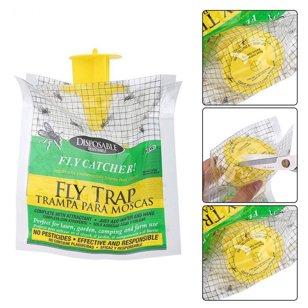 Non-Toxic Disposable Fly Trap Bag Catcher by HitMyNeed