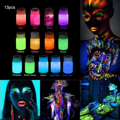 Non-Toxic Glow-in-the-Dark Face Paint Set, 13-Piece by HitMyNeed