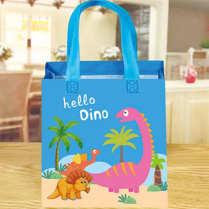 Non-Woven Reusable Dinosaur Gift Bags, 12 Pack dinosaur-blue by HitMyNeed