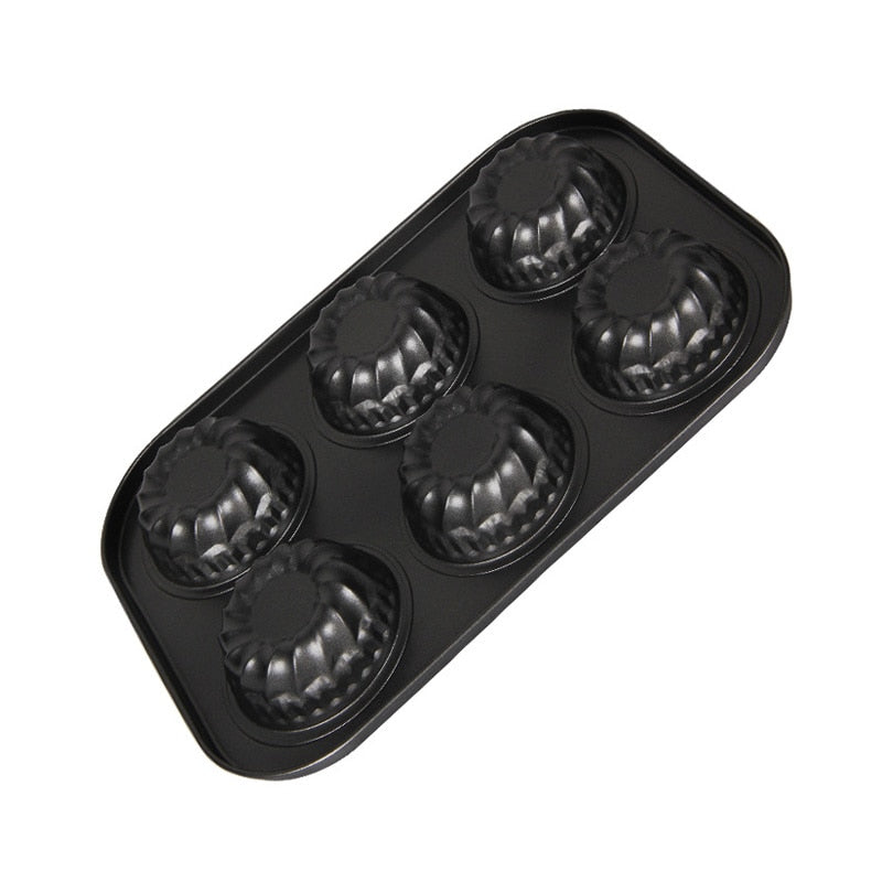 Nonstick Mini Bundt Cake Pan, 6-Cup Carbon Steel by HitMyNeed