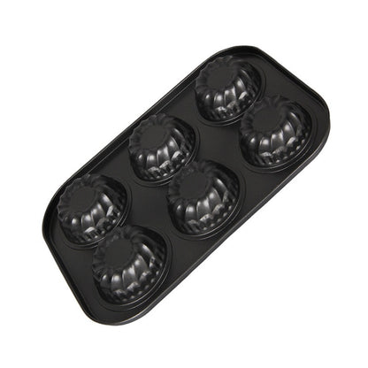 Nonstick Mini Bundt Cake Pan, 6-Cup Carbon Steel by HitMyNeed