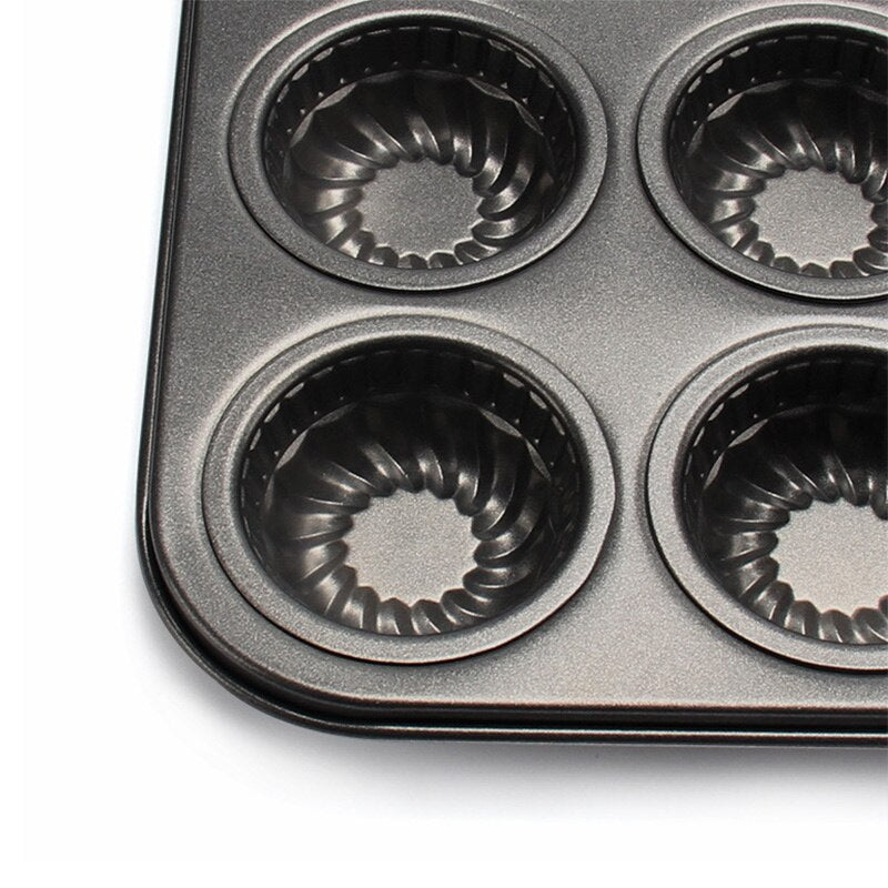 Nonstick Mini Bundt Cake Pan, 6-Cup Carbon Steel by HitMyNeed