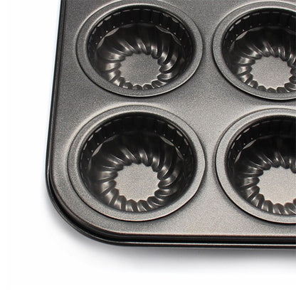 Nonstick Mini Bundt Cake Pan, 6-Cup Carbon Steel by HitMyNeed