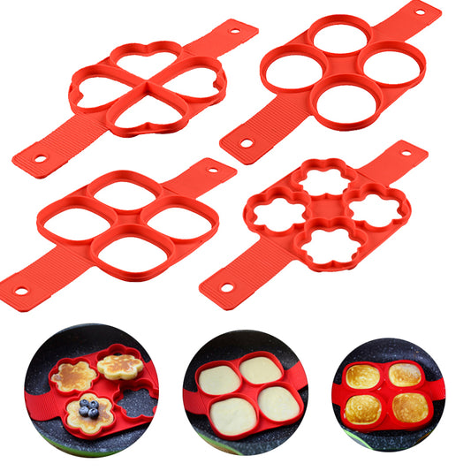 Nonstick Silicone Pancake Mold - 4 Fun Shapes by HitMyNeed