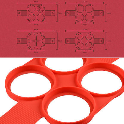 Nonstick Silicone Pancake Mold - 4 Fun Shapes by HitMyNeed