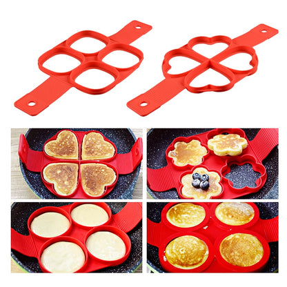 Nonstick Silicone Pancake Mold - 4 Fun Shapes by HitMyNeed