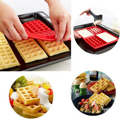 Nonstick Silicone Waffle Tray - 4 Rectangular Cavities by HitMyNeed