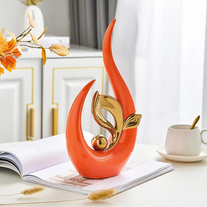 Nordic Abstract Ceramic Statue with Ambient Light by HitMyNeed