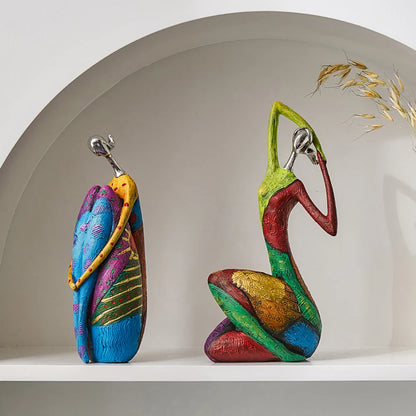 Nordic Abstract Figure Sculpture for Modern Decor by HitMyNeed