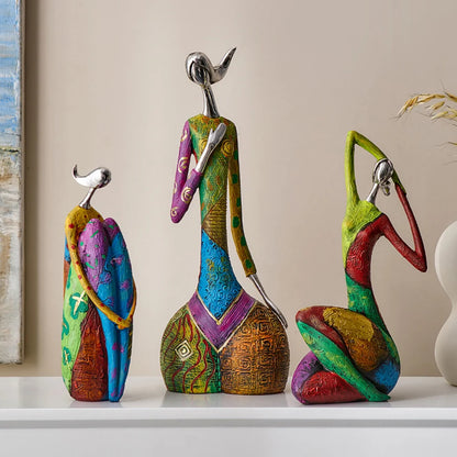 Nordic Abstract Figure Sculpture for Modern Decor by HitMyNeed