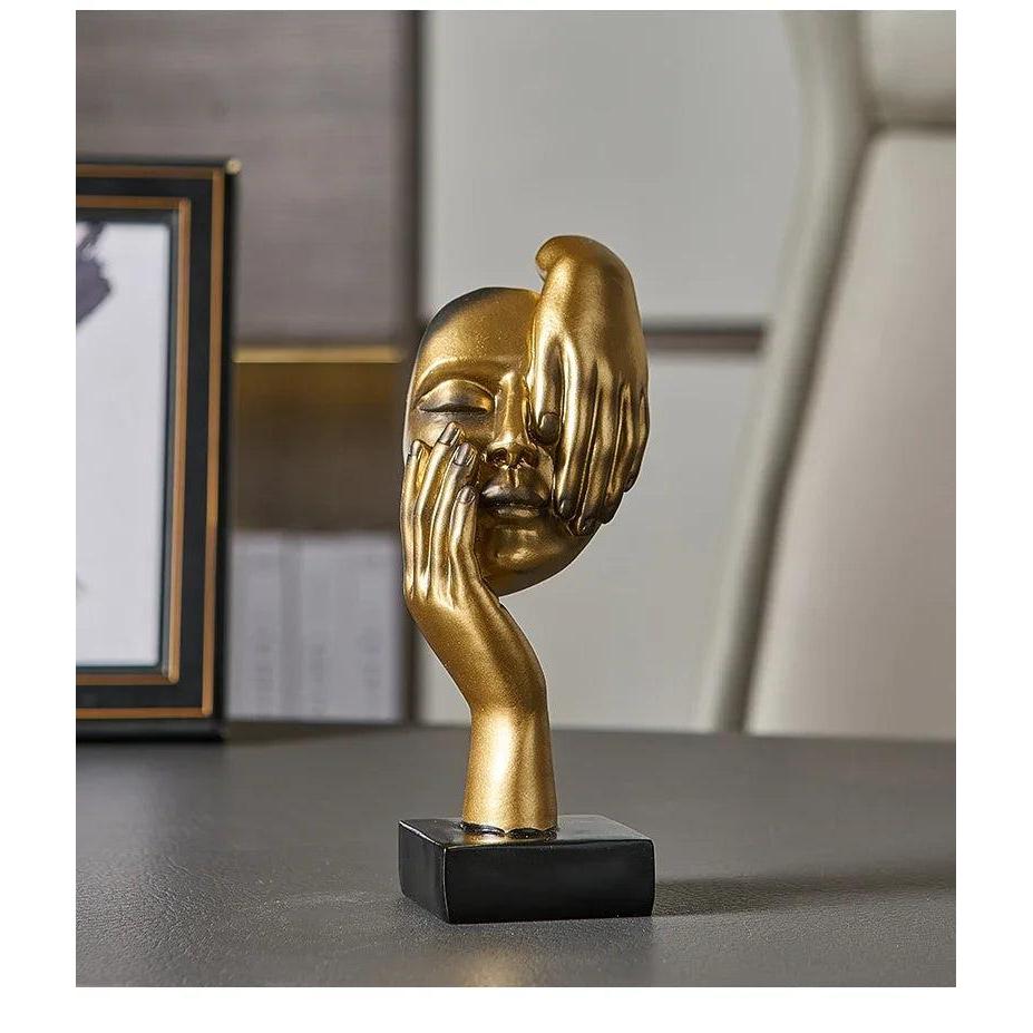 Nordic Abstract Resin Face Sculpture Ornament a by HitMyNeed