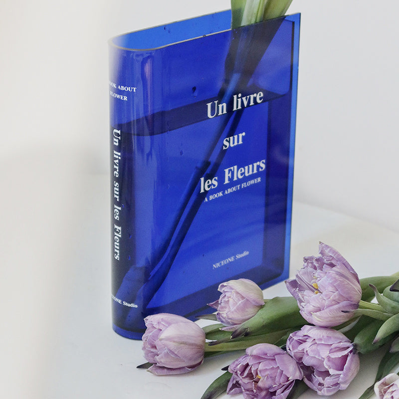 Nordic Acrylic Book Vase Decorative Organizer by HitMyNeed