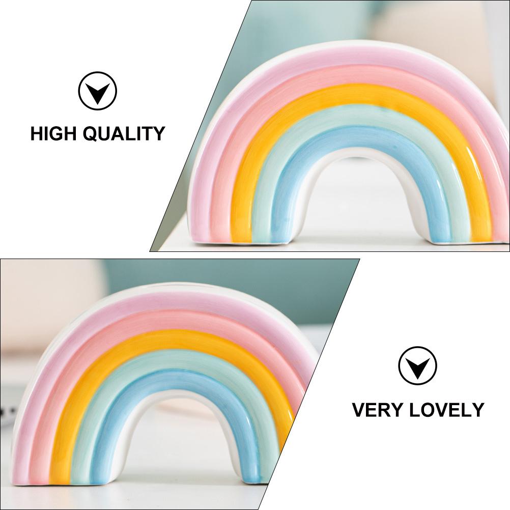Nordic Ceramic Rainbow Piggy Bank for Kids & Home by HitMyNeed