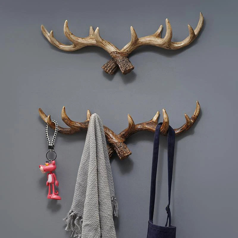 Nordic Deer Antler Wall Hook Resin Decor by HitMyNeed