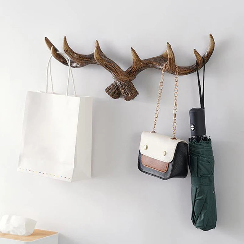 Nordic Deer Antler Wall Hook Resin Decor by HitMyNeed