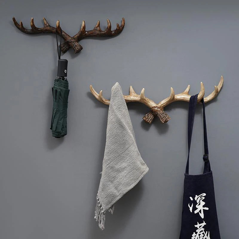 Nordic Deer Antler Wall Hook Resin Decor by HitMyNeed