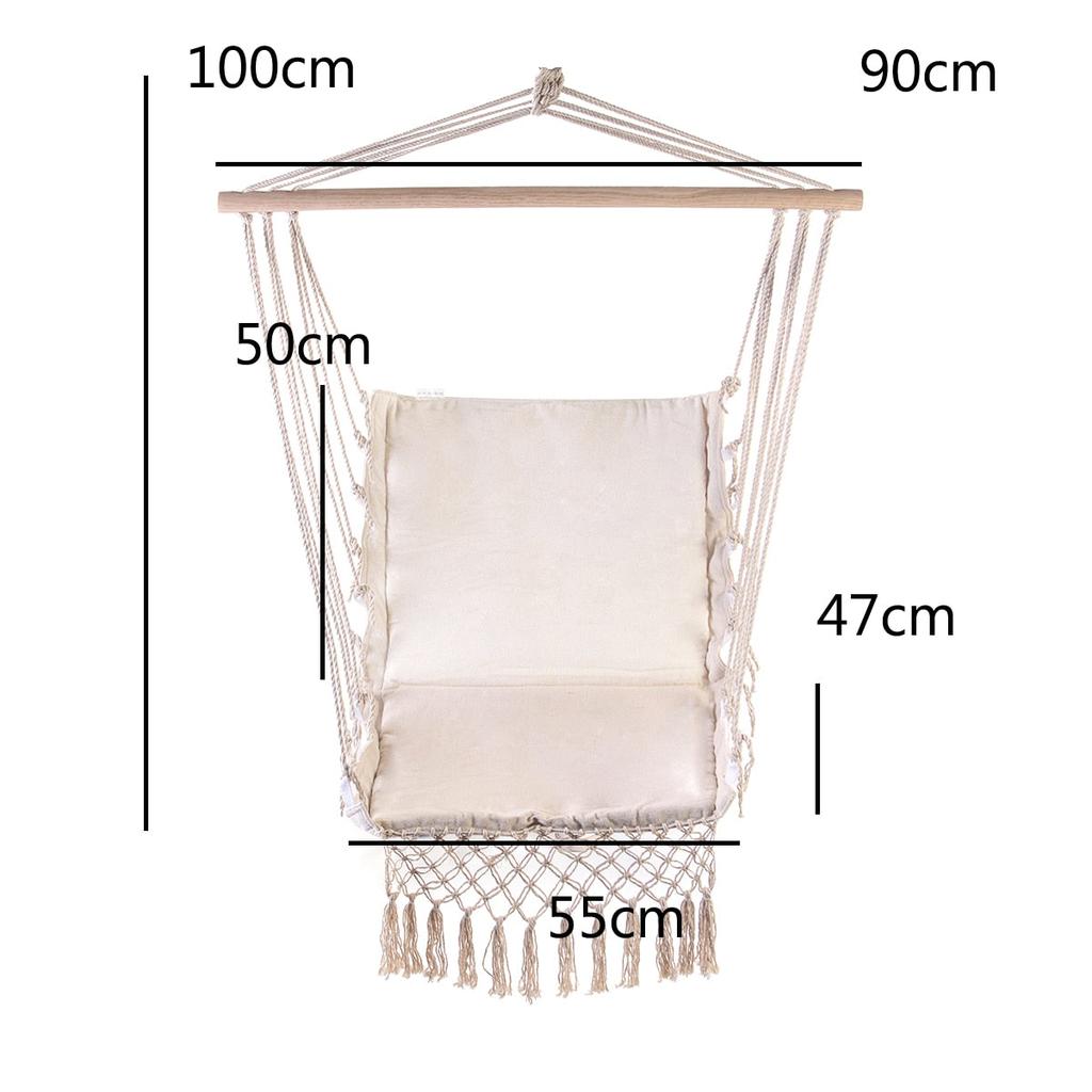 Nordic Hanging Chair Canvas Hammock with Timber Rail by HitMyNeed