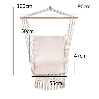 Nordic Hanging Chair Canvas Hammock with Timber Rail by HitMyNeed