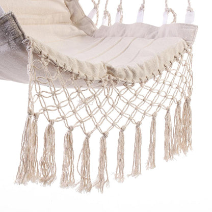 Nordic Hanging Chair Canvas Hammock with Timber Rail by HitMyNeed
