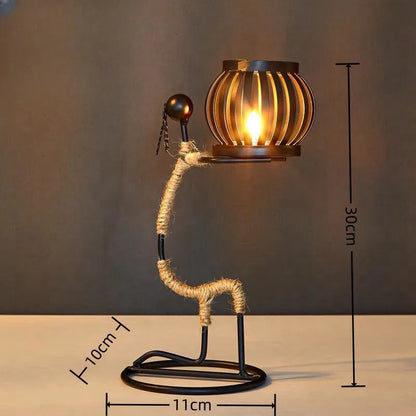 Nordic Metal Abstract Character Candle Holder by HitMyNeed