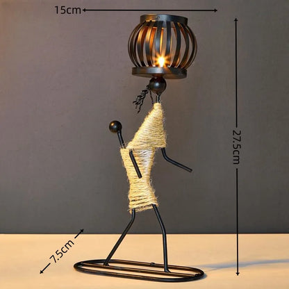 Nordic Metal Abstract Character Candle Holder e by HitMyNeed