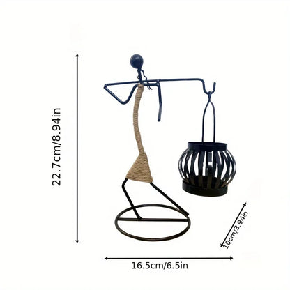 Nordic Metal Abstract Character Candle Holder f by HitMyNeed