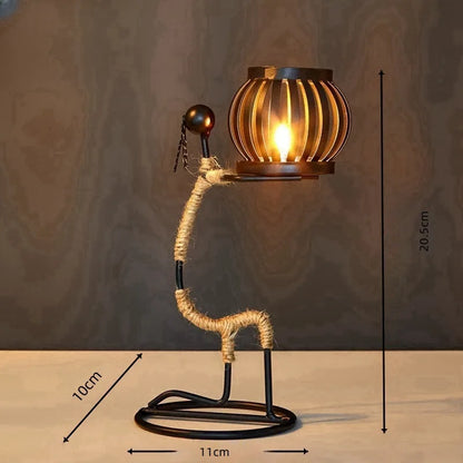 Nordic Metal Abstract Character Candle Holder g by HitMyNeed