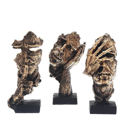 Nordic Silence Is Gold Abstract Resin Sculpture by HitMyNeed