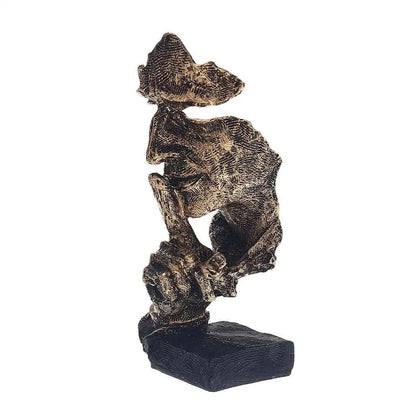 Nordic Silence Is Gold Abstract Resin Sculpture gold-silencer by HitMyNeed
