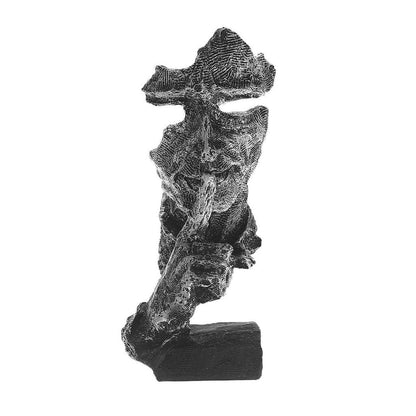 Nordic Silence Is Gold Abstract Resin Sculpture silver-silencer by HitMyNeed