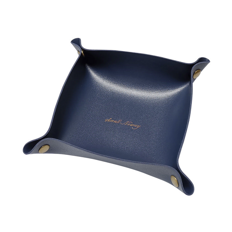 Nordic Style Leather Valet Tray Organizer 15x15cm k by HitMyNeed
