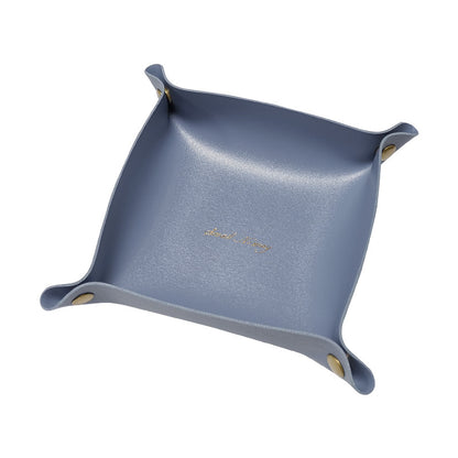 Nordic Style Leather Valet Tray Organizer 15x15cm l by HitMyNeed