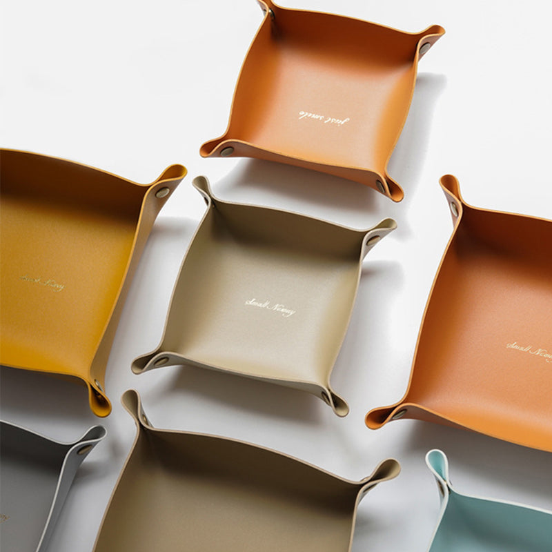 Nordic Style Leather Valet Tray Organizer by HitMyNeed