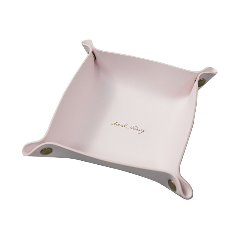 Nordic Style Leather Valet Tray Organizer 20x20cm j by HitMyNeed