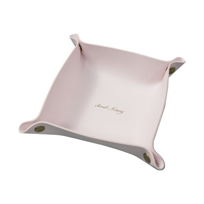 Nordic Style Leather Valet Tray Organizer 20x20cm j by HitMyNeed