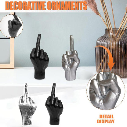Nordic Style Middle Finger Resin Statue Planter by HitMyNeed
