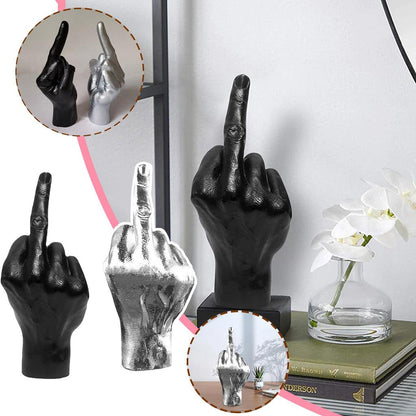 Nordic Style Middle Finger Resin Statue Planter by HitMyNeed