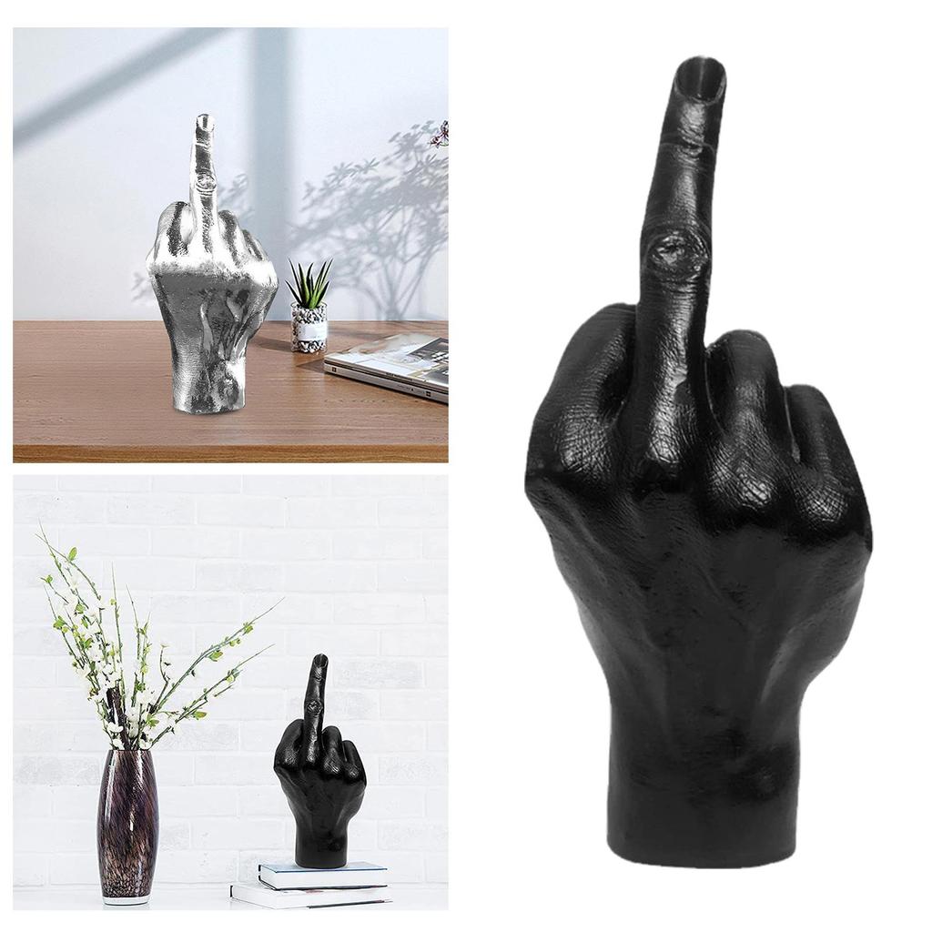 Nordic Style Middle Finger Resin Statue Planter by HitMyNeed