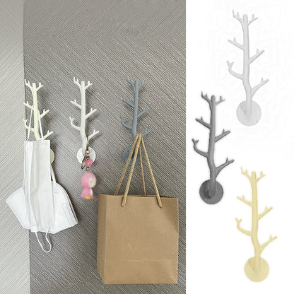 Nordic Tree Branch Wall Hook with Adhesive Mount by HitMyNeed