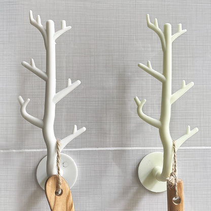 Nordic Tree Branch Wall Hook with Adhesive Mount by HitMyNeed