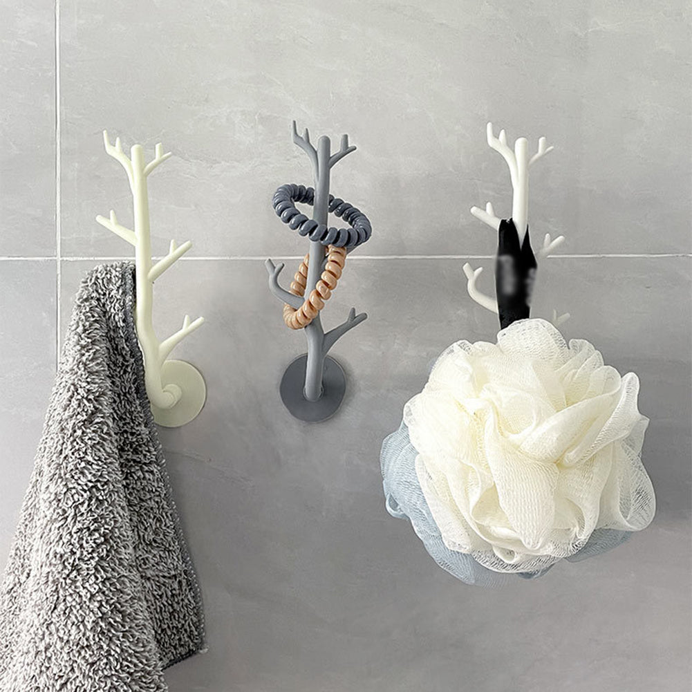 Nordic Tree Branch Wall Hook with Adhesive Mount by HitMyNeed