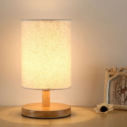 Nordic USB Wooden Bedside Table Lamp by HitMyNeed