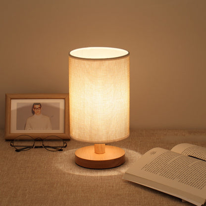 Nordic USB Wooden Bedside Table Lamp by HitMyNeed
