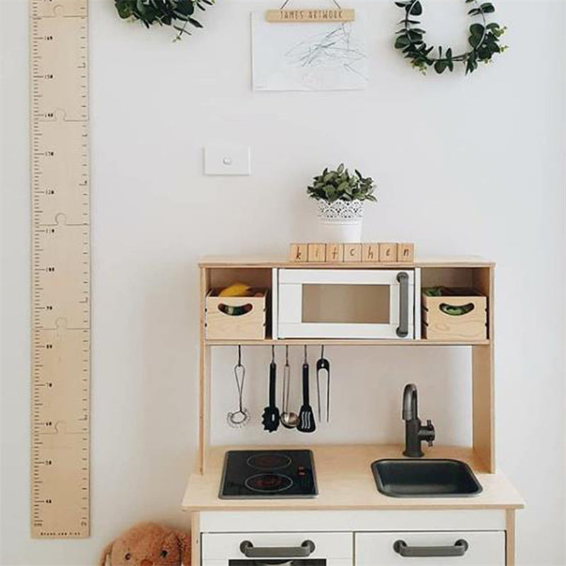 Nordic Wooden Ruler Height Chart Wall Measure by HitMyNeed