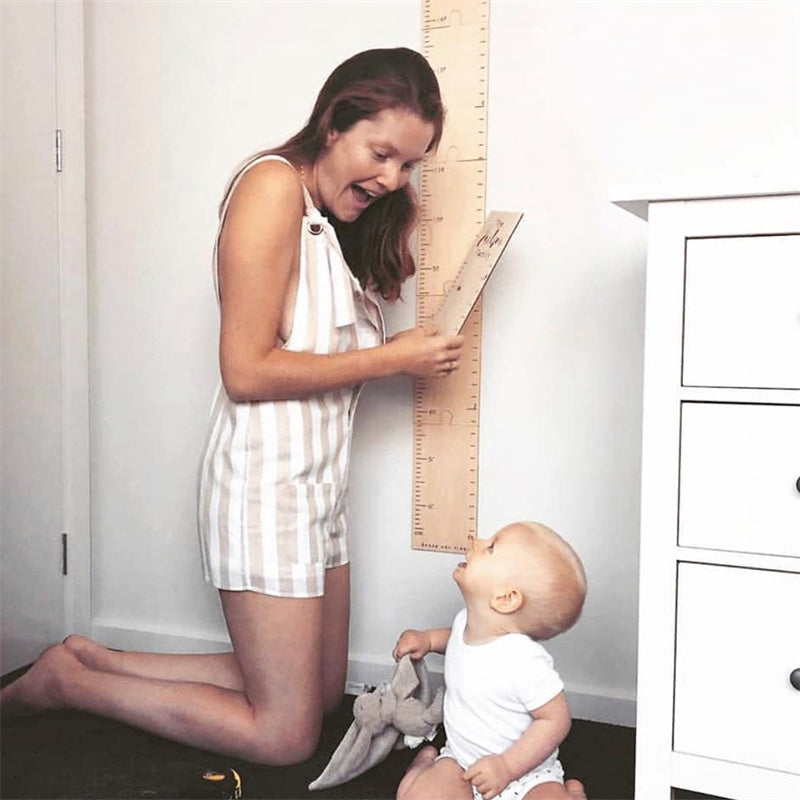 Nordic Wooden Ruler Height Chart Wall Measure by HitMyNeed