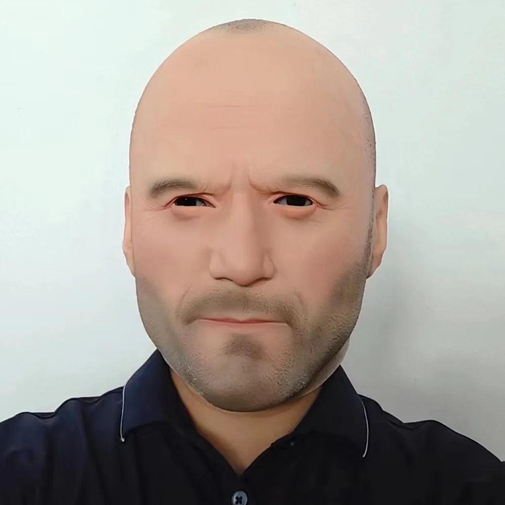 Novelty Bald Man Latex Head Mask for Halloween by HitMyNeed