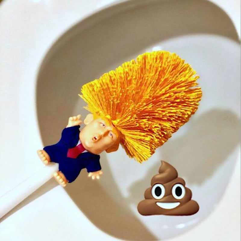 Novelty Trump Toilet Brush with Holder brush-100018786 by HitMyNeed