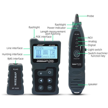 NOYAFA NF-8209 LAN Cable Length & POE Network Tester by HitMyNeed